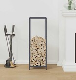 VidaXL Brandhoutrek 34x25x100 cm koudgewalst staal antracietkleurig
