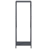 VidaXL Brandhoutrek 34x25x100 cm koudgewalst staal antracietkleurig