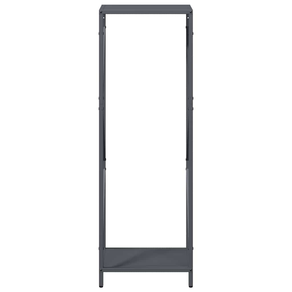 VidaXL Brandhoutrek 34x25x100 cm koudgewalst staal antracietkleurig