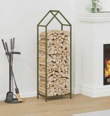 VidaXL Brandhoutrek 40x25x120 cm koudgewalst staal olijfgroen