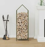 VidaXL Brandhoutrek 40x25x120 cm koudgewalst staal olijfgroen