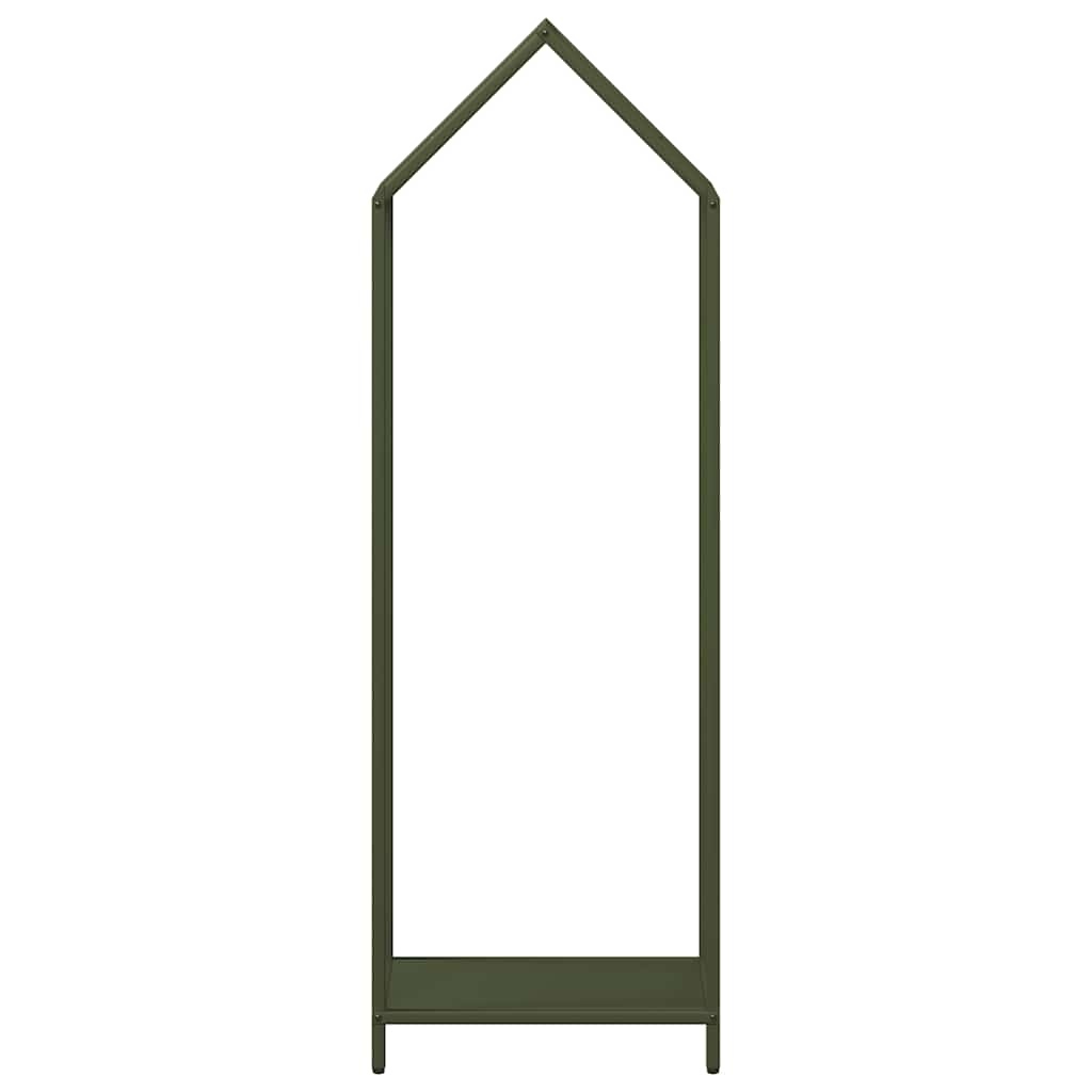 VidaXL Brandhoutrek 40x25x120 cm koudgewalst staal olijfgroen