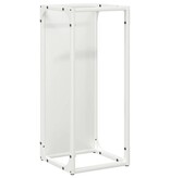 VidaXL Brandhoutrek 25x25x60 cm koudgewalst staal wit