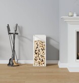 VidaXL Brandhoutrek 25x25x60 cm koudgewalst staal wit