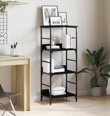 VidaXL Boekenplank 50x33x117,5 cm bewerkt hout en staal zwart eiken