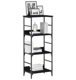 VidaXL Boekenplank 50x33x117,5 cm bewerkt hout en staal zwart eiken