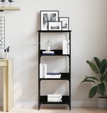 VidaXL Boekenplank 50x33x117,5 cm bewerkt hout en staal zwart eiken