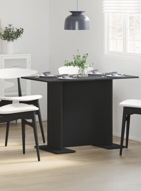 VidaXL Eettafel Zwart 100x60x75 cm Engineered Wood