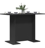 VidaXL Eettafel Zwart 100x60x75 cm Engineered Wood