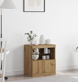 VidaXL Dressoir met LED-verlichting 60x37x67 cm artisanaal eiken