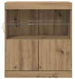 VidaXL Dressoir met LED-verlichting 60x37x67 cm artisanaal eiken