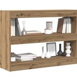 VidaXL Boekenplank/Room Divider - Artisan Eiken - 100x30x72 cm - Gemaakt van Behandeld Hout