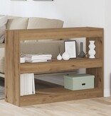 VidaXL Boekenplank/Room Divider - Artisan Eiken - 100x30x72 cm - Gemaakt van Behandeld Hout