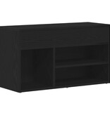 VidaXL Halbankje 60x30x45 cm bewerkt hout zwart eikenkleurig