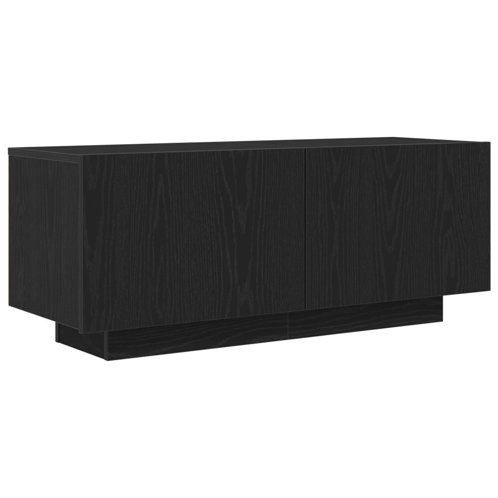 VidaXL TV Kast Zwart eiken Spaanplaat 100 x 35 x 40 cm Opslag TV Kast