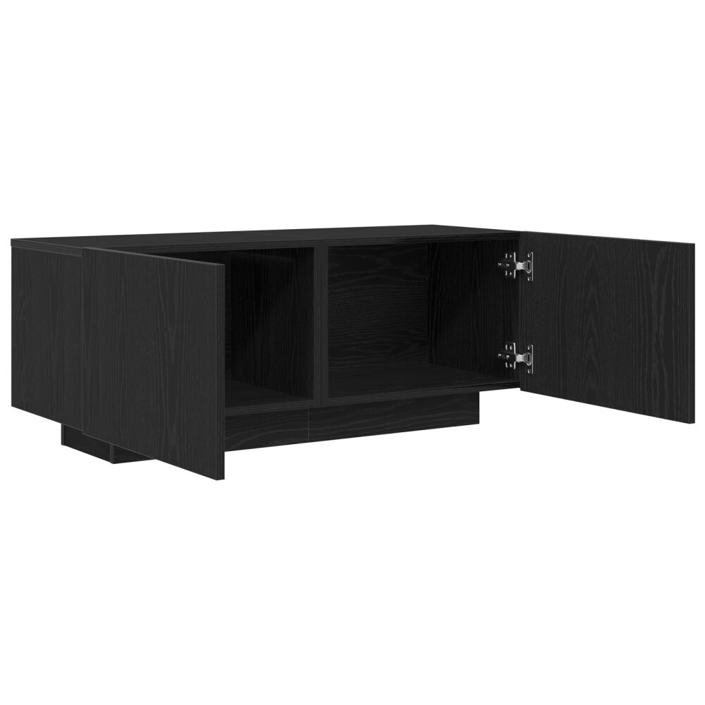 VidaXL TV Kast Zwart eiken Spaanplaat 100 x 35 x 40 cm Opslag TV Kast