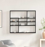 VidaXL Wandschap 90x16x78 cm bewerkt hout zwart eikenkleur