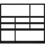 VidaXL Wandschap 90x16x78 cm bewerkt hout zwart eikenkleur