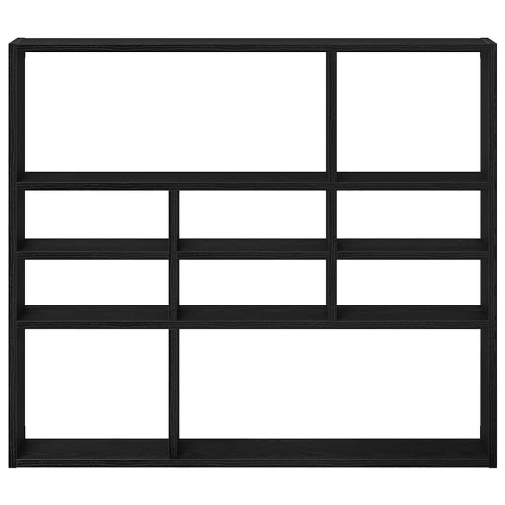 VidaXL Wandschap 90x16x78 cm bewerkt hout zwart eikenkleur