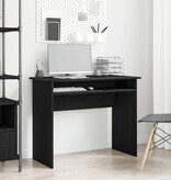 VidaXL Bureau 90x50x74 cm bewerkt hout zwart eikenkleur