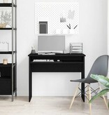 VidaXL Bureau 90x50x74 cm bewerkt hout zwart eikenkleur