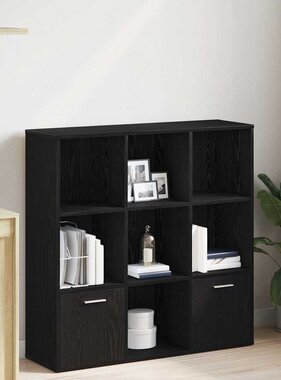 VidaXL Boekenkast 98x29x97,5 cm bewerkt hout zwart eikenkleur