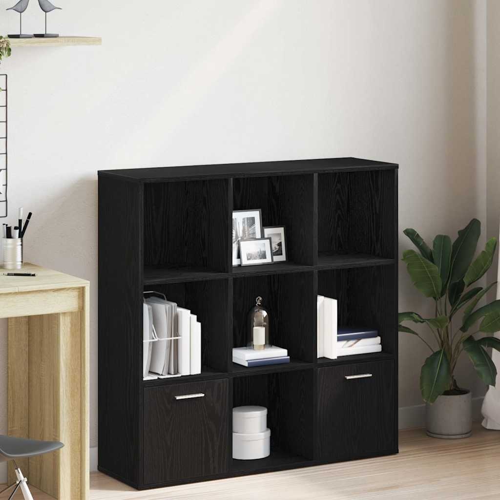 VidaXL Boekenkast 98x29x97,5 cm bewerkt hout zwart eikenkleur