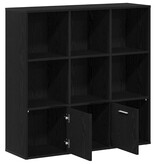 VidaXL Boekenkast 98x29x97,5 cm bewerkt hout zwart eikenkleur