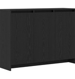 VidaXL Dressoir 102x33x75 cm bewerkt hout zwart eikenkleurig