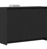 VidaXL Dressoir 102x33x75 cm bewerkt hout zwart eikenkleurig