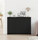 VidaXL Dressoir 102x33x75 cm bewerkt hout zwart eikenkleurig