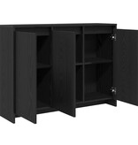 VidaXL Dressoir 102x33x75 cm bewerkt hout zwart eikenkleurig