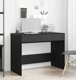 VidaXL Bureau 101x50x76,5 cm spaanplaat zwart eikenkleurig