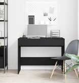 VidaXL Bureau 101x50x76,5 cm spaanplaat zwart eikenkleurig