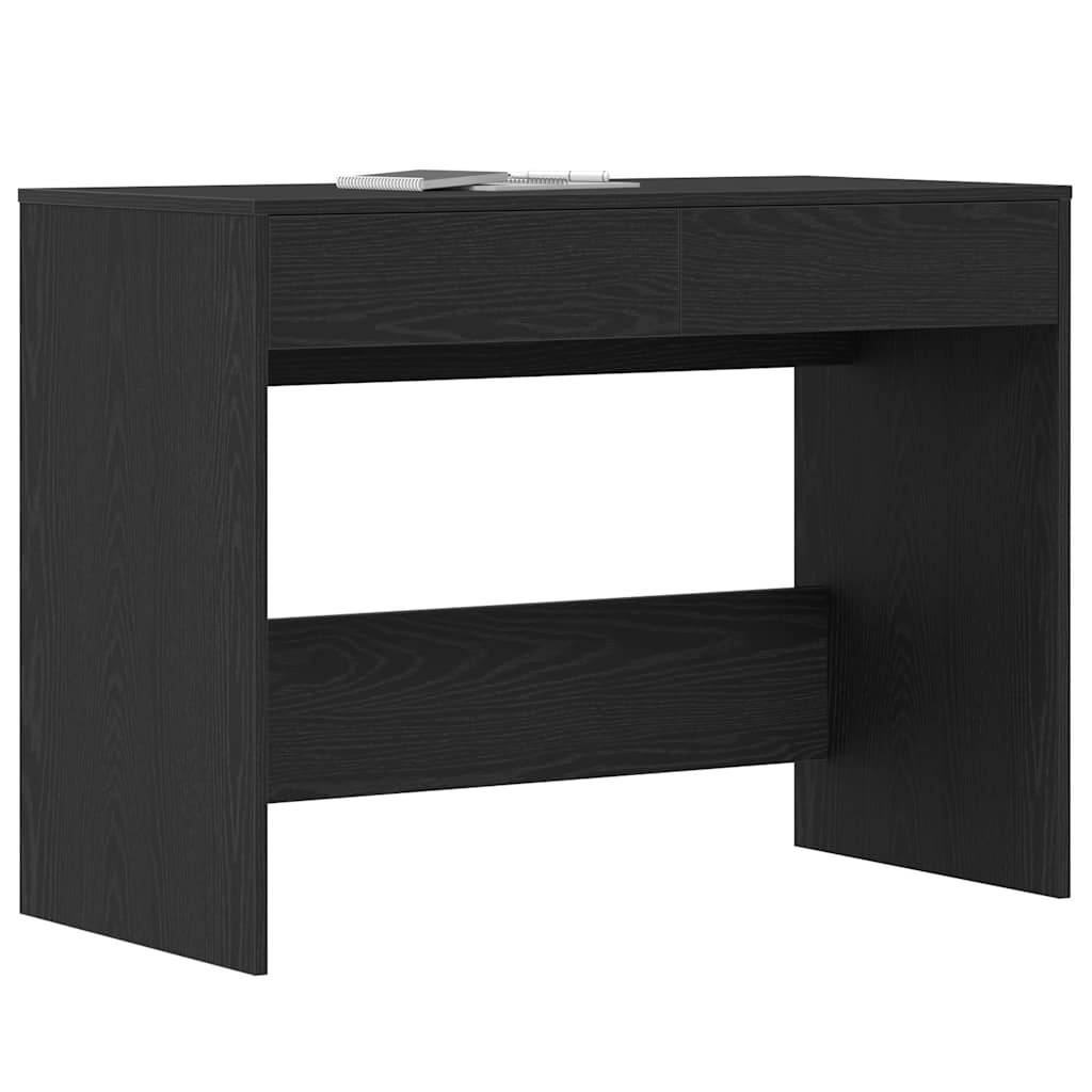 VidaXL Bureau 101x50x76,5 cm spaanplaat zwart eikenkleurig