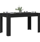 VidaXL Eettafel Zwart Eiken 140x74,5x76 cm Geengineerd Hout