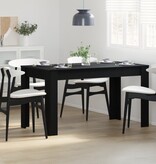 VidaXL Eettafel Zwart Eiken 140x74,5x76 cm Geengineerd Hout