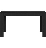 VidaXL Eettafel Zwart Eiken 140x74,5x76 cm Geengineerd Hout