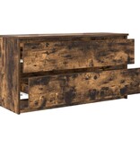 VidaXL Tv-meubel 100x35x54 cm bewerkt hout gerookt eikenkleurig