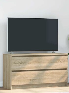 VidaXL Tv-meubel 100x35x54 cm bewerkt hout sonoma eikenkleurig