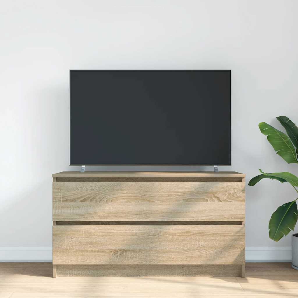 VidaXL Tv-meubel 100x35x54 cm bewerkt hout sonoma eikenkleurig