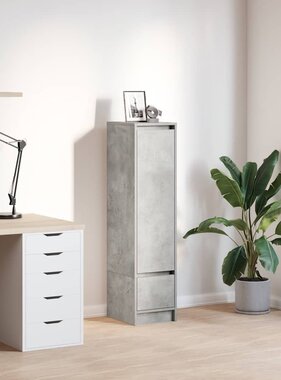 VidaXL Highboard 29,5x34x119,5 cm spaanplaat betongrijs