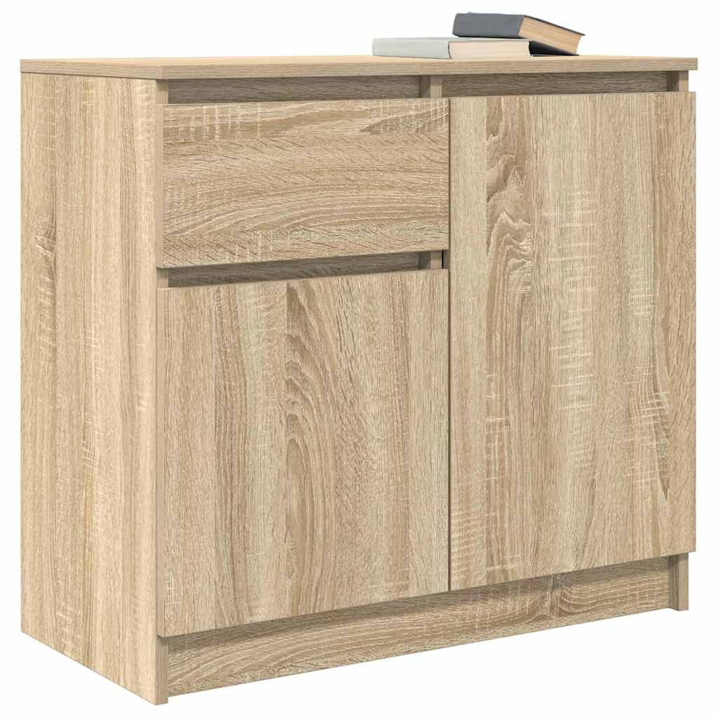 VidaXL Dressoir met lade 71x35x65 cm spaanplaat sonoma eikenkleurig