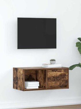 VidaXL TV-meubel 60x31x25,5 cm bewerkt hout gerookt eikenkleurig