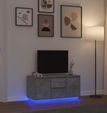 VidaXL Tv-meubel met LED-verlichting 100x41x50 cm betongrijs