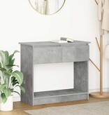 VidaXL Wandtafel met lades 85,5x38,5x74,5 cm betongrijs