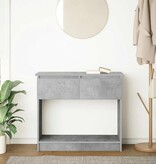 VidaXL Wandtafel met lades 85,5x38,5x74,5 cm betongrijs