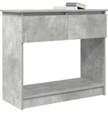 VidaXL Wandtafel met lades 85,5x38,5x74,5 cm betongrijs