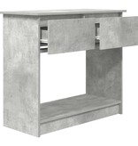 VidaXL Wandtafel met lades 85,5x38,5x74,5 cm betongrijs