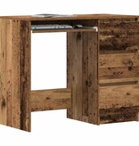 VidaXL Bureau 90x45x76 cm bewerkt hout oud houtkleurig